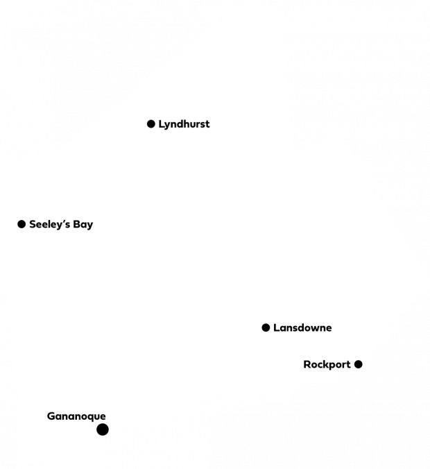 Leeds & The Thousand Islands Map